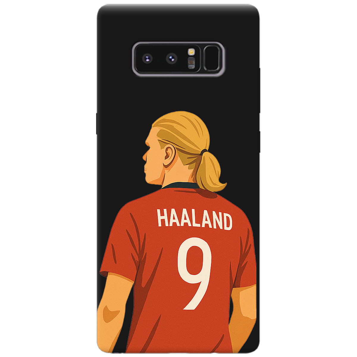 Чохол для Samsung Galaxy Note 8 чорний матовий soft touch Haaland - фото 1 Чохол для Samsung Galaxy Note 8 чорний матовий soft touch Haaland - фото 1 - Чохли для телефонів