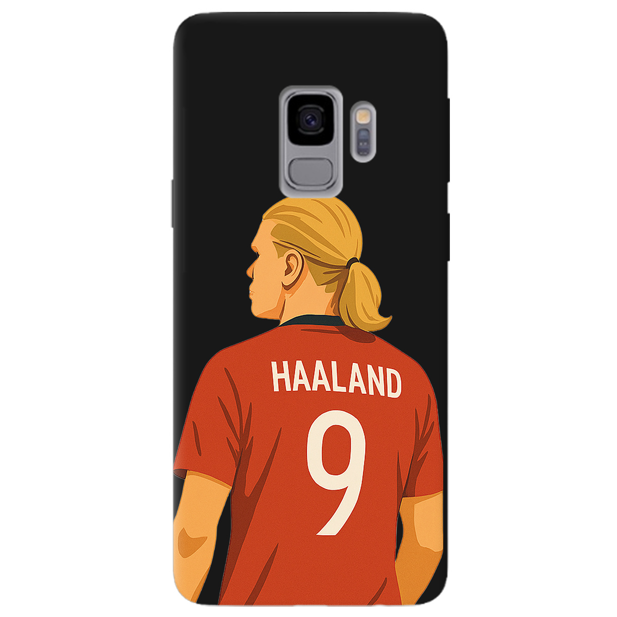 Чехол для Samsung Galaxy S9 черный матовый soft touch Haaland - фото 1 - Чехлы для телефонов