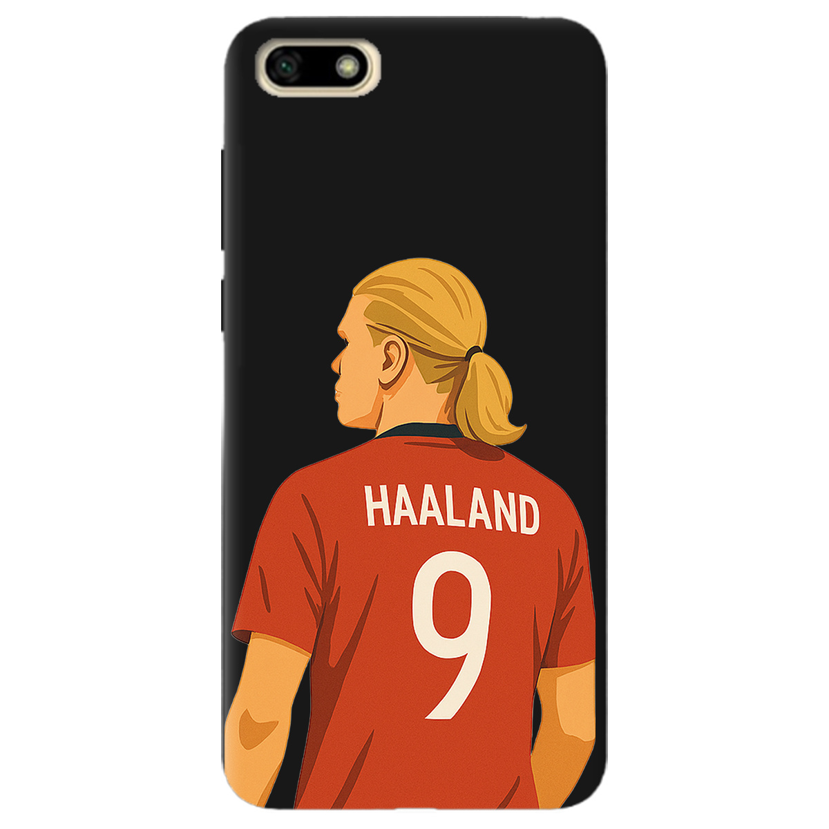 Чохол для Huawei Y5 2018 чорний матовий soft touch Haaland - фото 1 - Чохли для телефонів