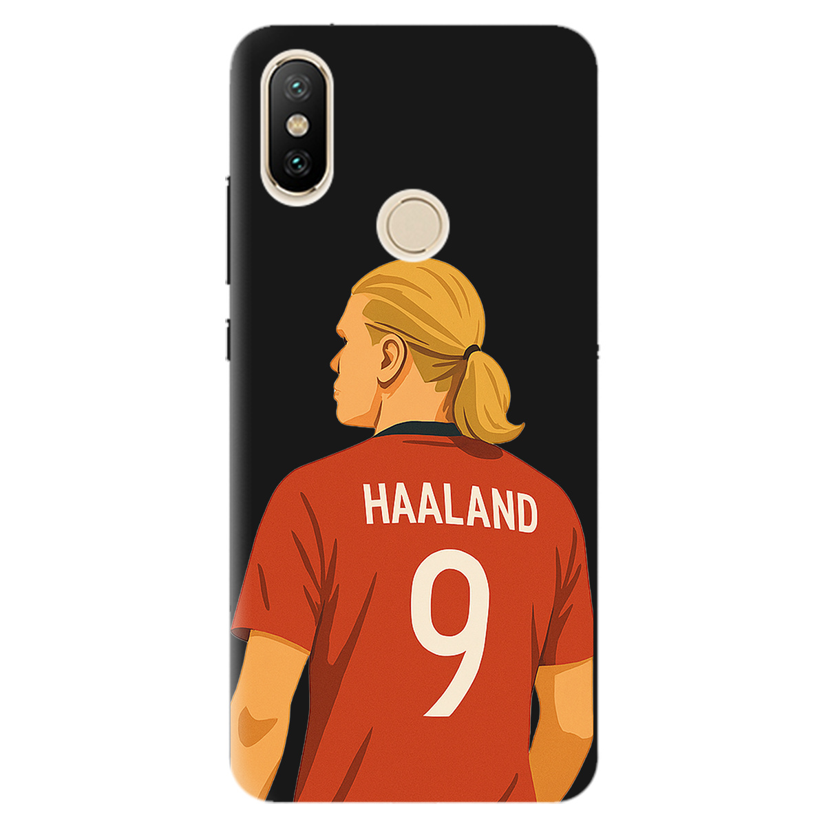 Чохол для Xiaomi Mi A2 Lite чорний матовий soft touch Haaland - фото 1 Чохол для Xiaomi Mi A2 Lite чорний матовий soft touch Haaland - фото 1 - Чохли для телефонів