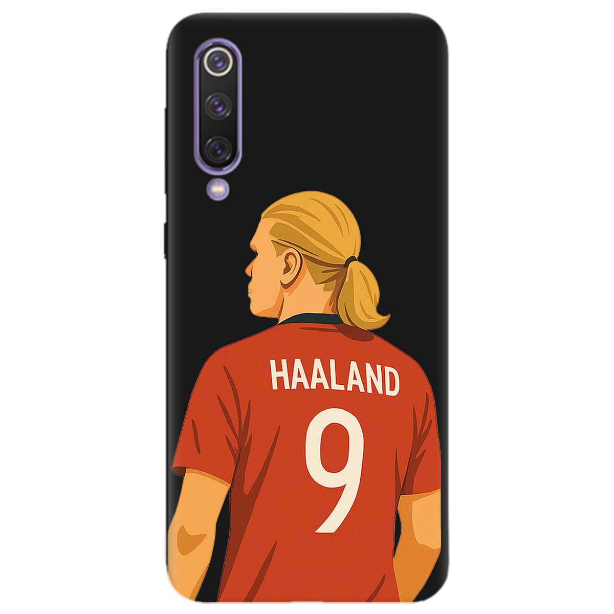 Чехол для Xiaomi Mi 9 SE черный матовый soft touch Haaland - фото 1 - Чехлы для телефонов