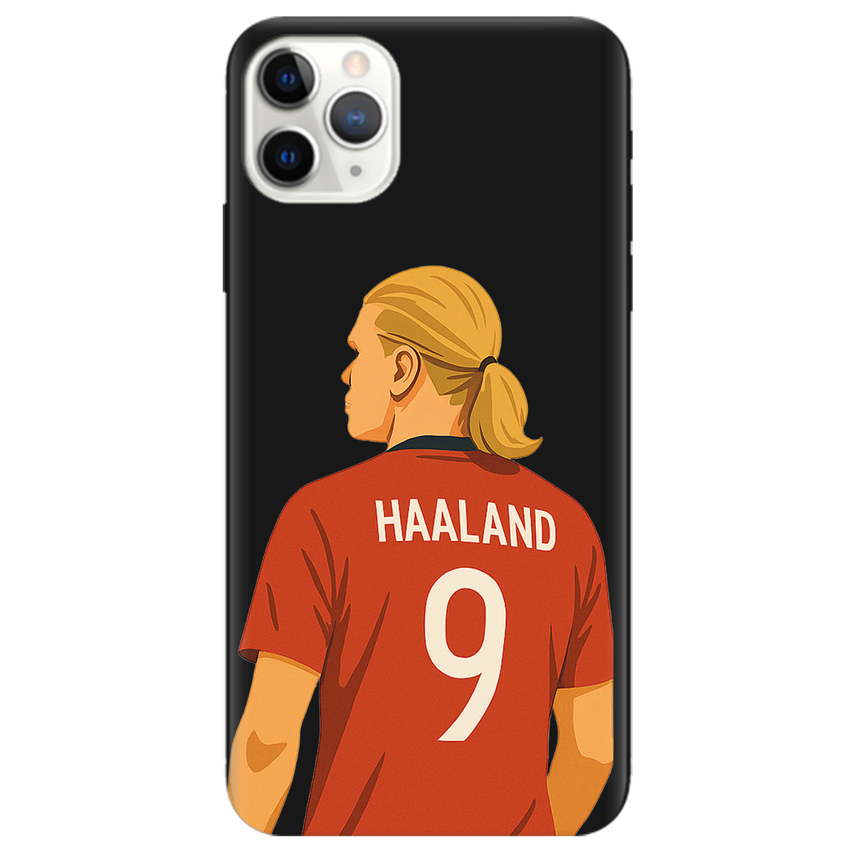 Чехол для Apple iPhone 11 Pro Max черный матовый soft touch Haaland - фото 1 - Чехлы для телефонов