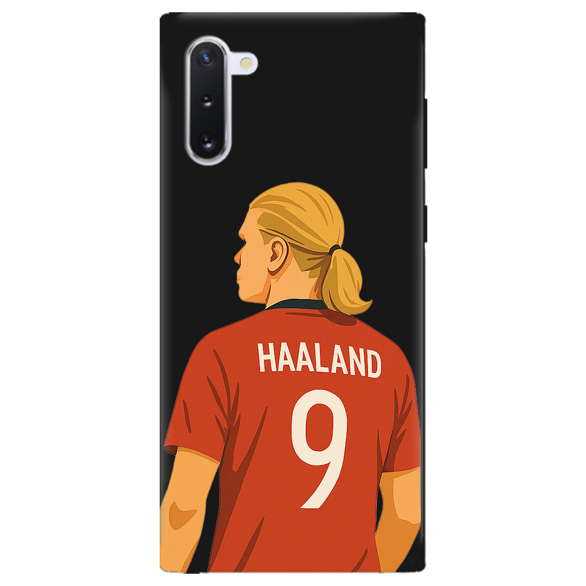 Чохол для Samsung Galaxy Note 10 чорний матовий soft touch Haaland - фото 1 - Чохли для телефонів