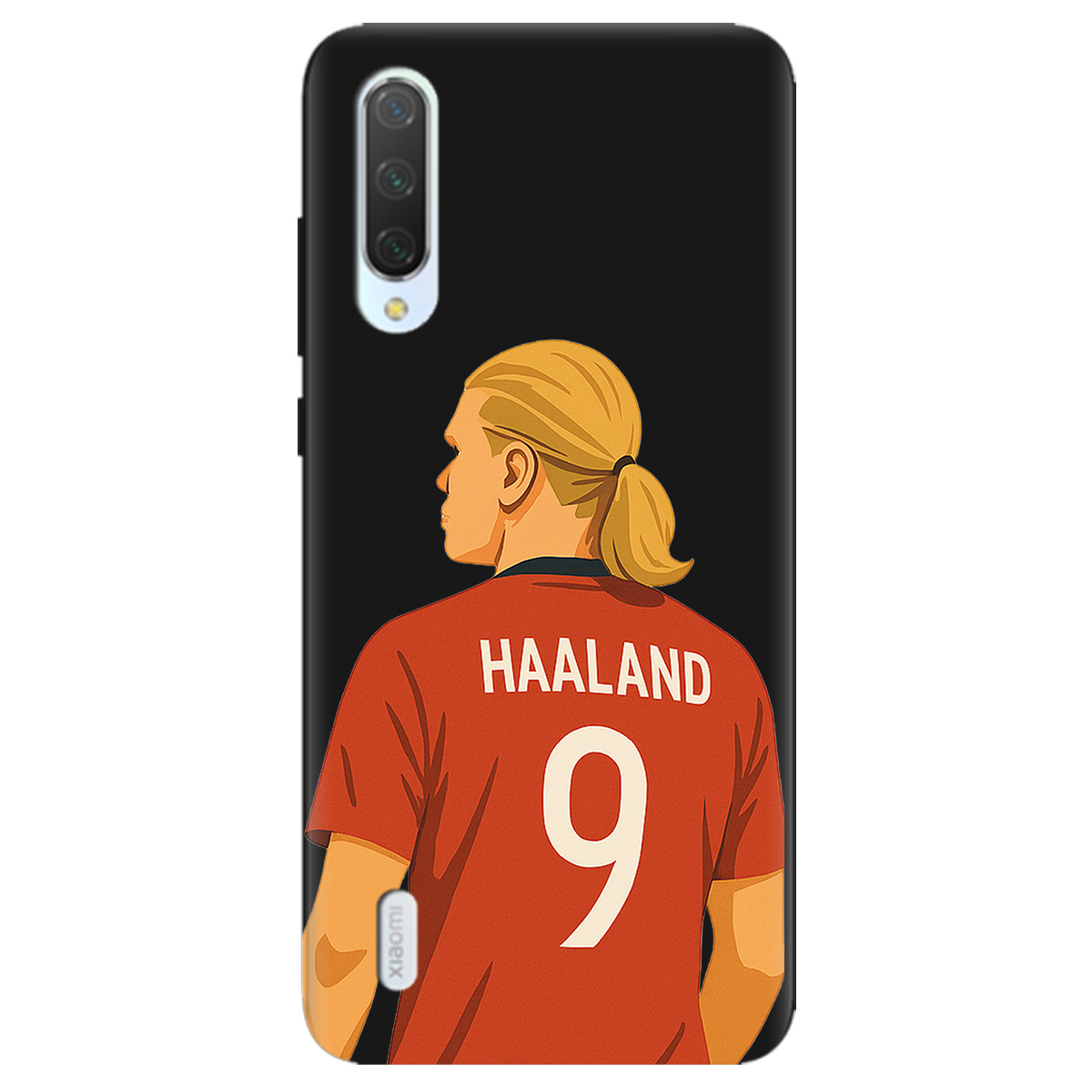 Чохол для Xiaomi Mi 9 Lite чорний матовий soft touch Haaland - фото 1 - Чохли для телефонів