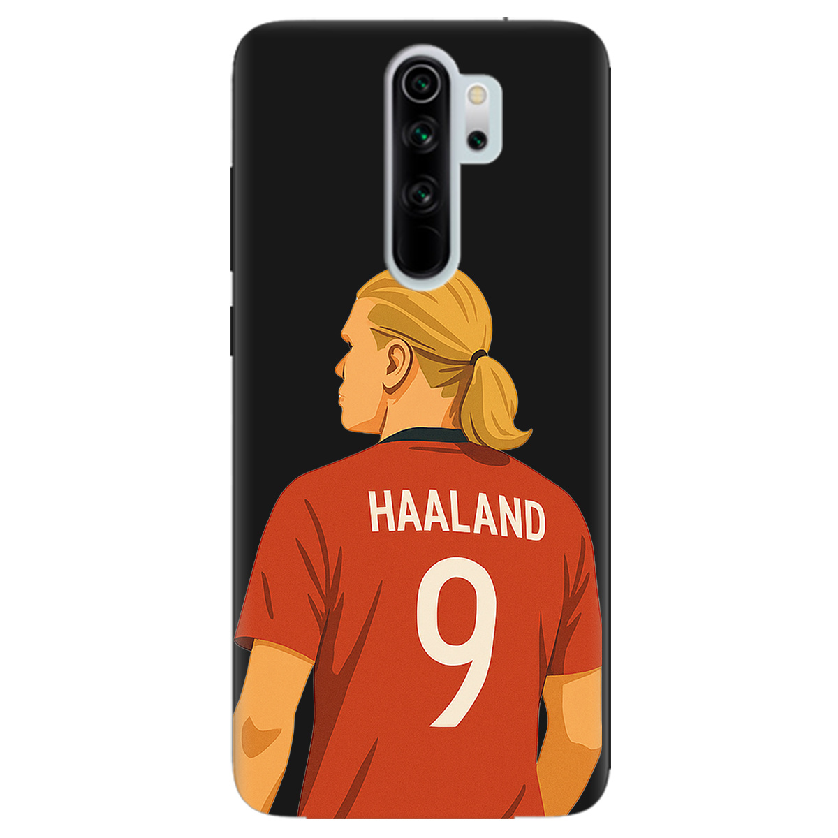 Чохол для Xiaomi Redmi Note 8 Pro чорний матовий soft touch Haaland - фото 1 - Чохли для телефонів