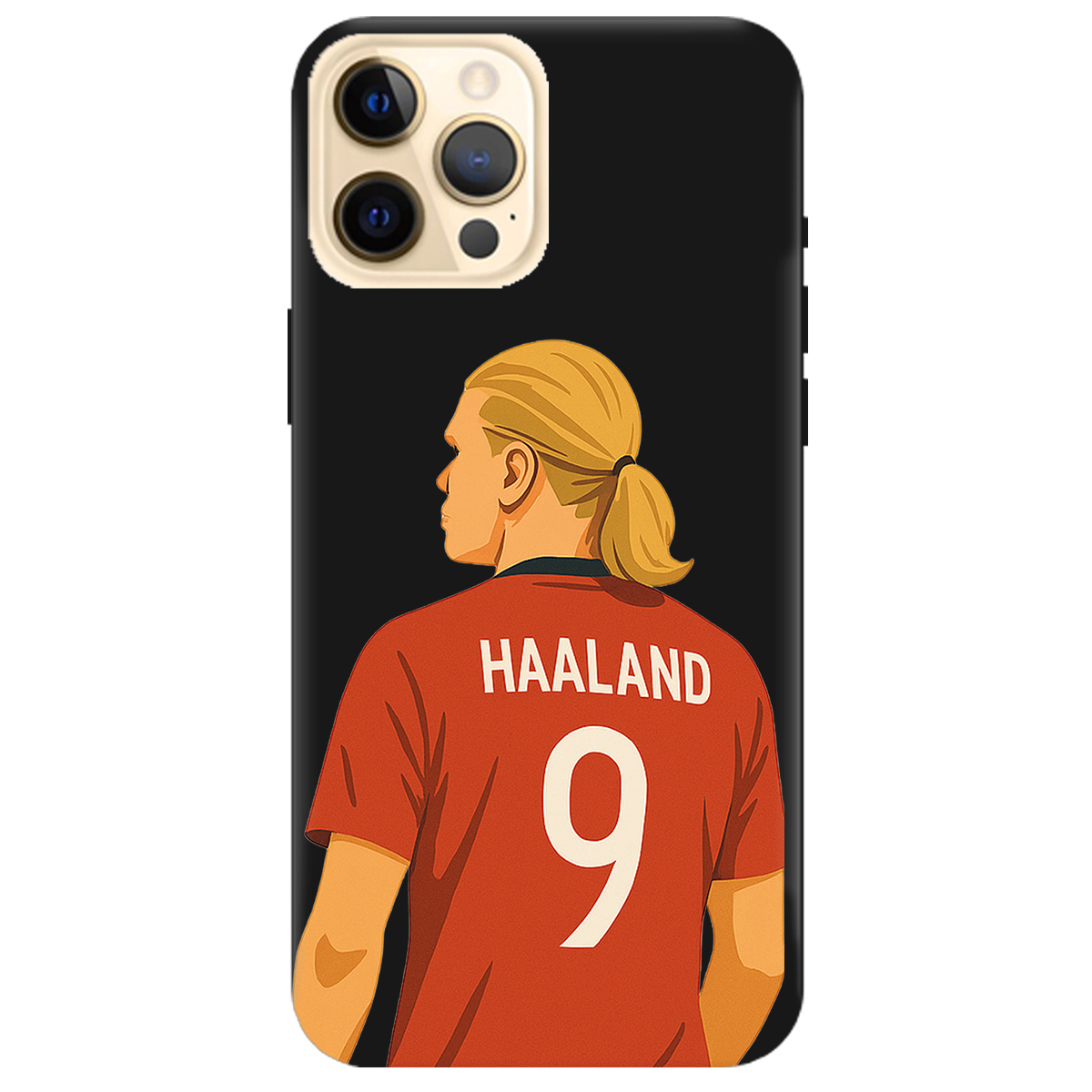 Чехол для Apple iPhone 12 Pro черный матовый soft touch Haaland - фото 1 - Чехлы для телефонов