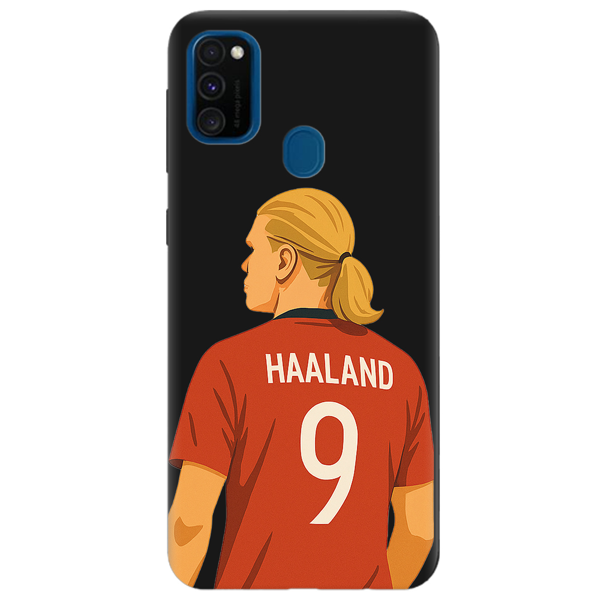 Чохол для Samsung Galaxy M21 чорний матовий soft touch Haaland - фото 1 - Чохли для телефонів