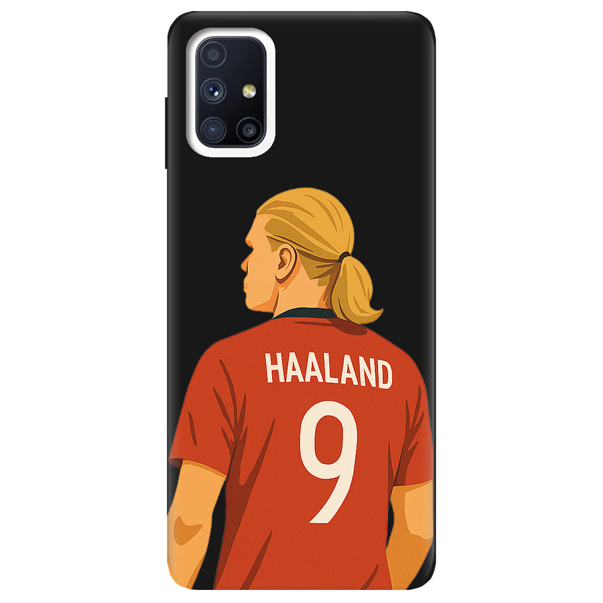 Чехол для Samsung Galaxy M51 черный матовый soft touch Haaland - фото 1 - Чехлы для телефонов