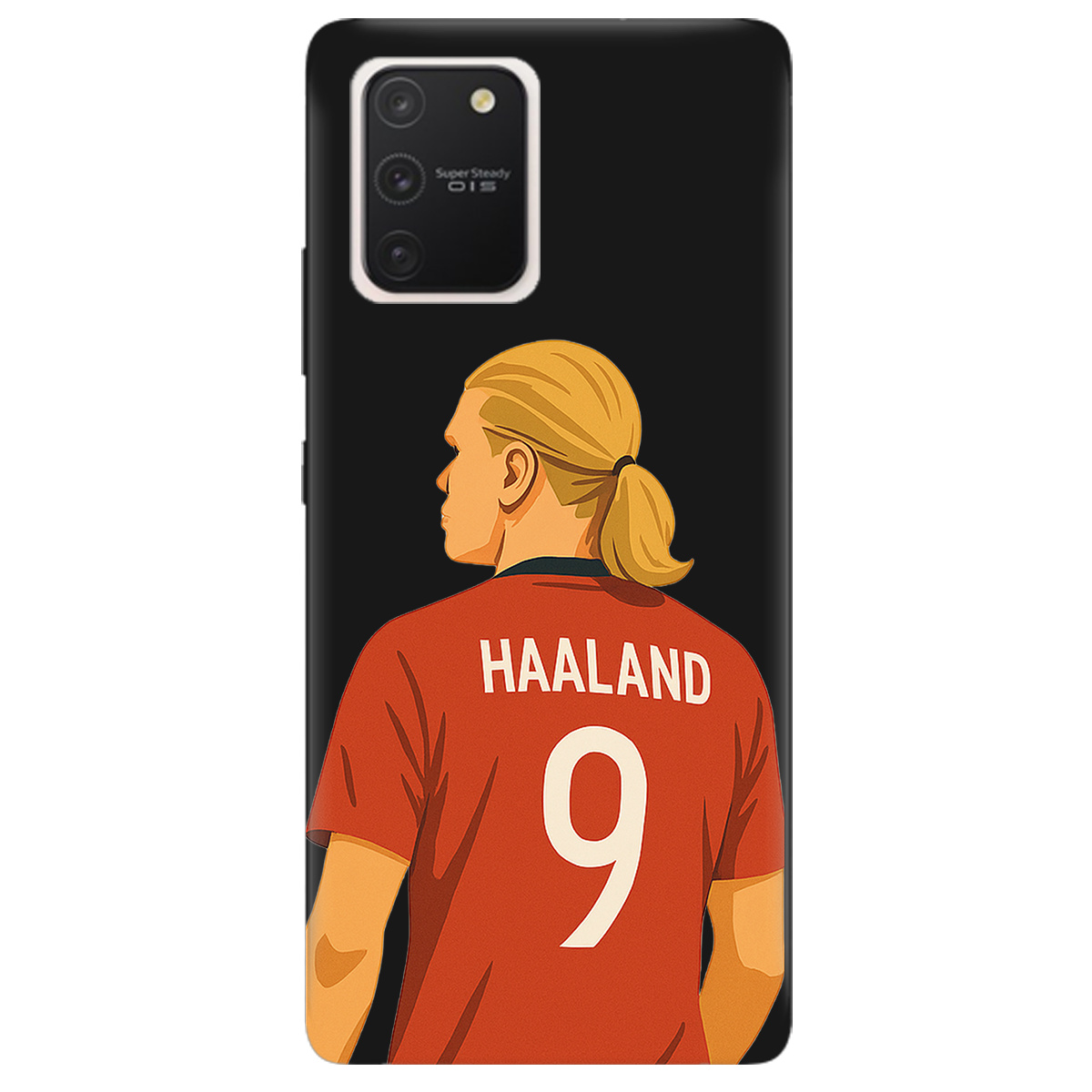 Чехол для Samsung Galaxy S10 Lite черный матовый soft touch Haaland - фото 1 - Чехлы для телефонов