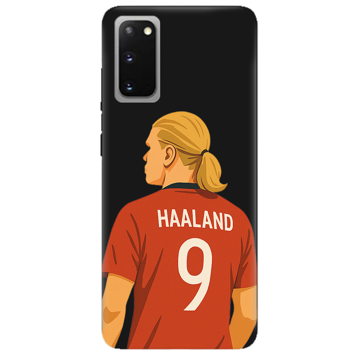 Чехол для Samsung Galaxy S20 черный матовый soft touch Haaland - фото 1 - Чехлы для телефонов