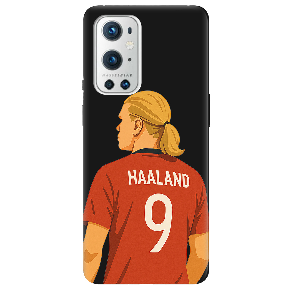 Чохол для OnePlus 9 Pro чорний матовий soft touch Haaland - фото 1 - Чохли для телефонів