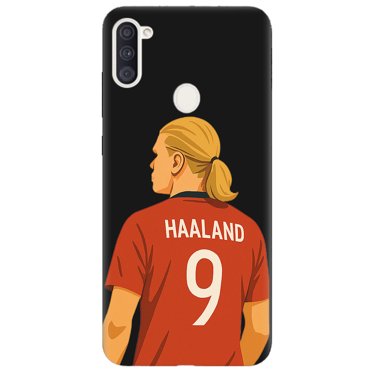 Чехол для Samsung Galaxy M11 черный матовый soft touch Haaland - фото 1 Чехол для Samsung Galaxy M11 черный матовый soft touch Haaland - фото 1 - Чехлы для телефонов