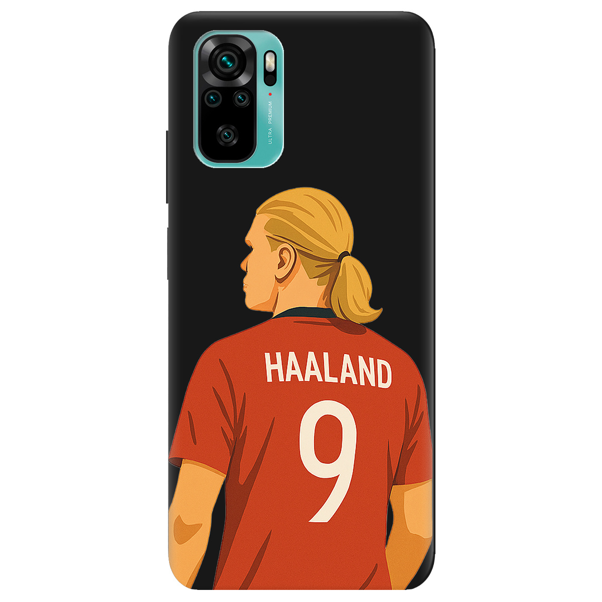 Чохол для Xiaomi Redmi Note 10s чорний матовий soft touch Haaland - фото 1 - Чохли для телефонів