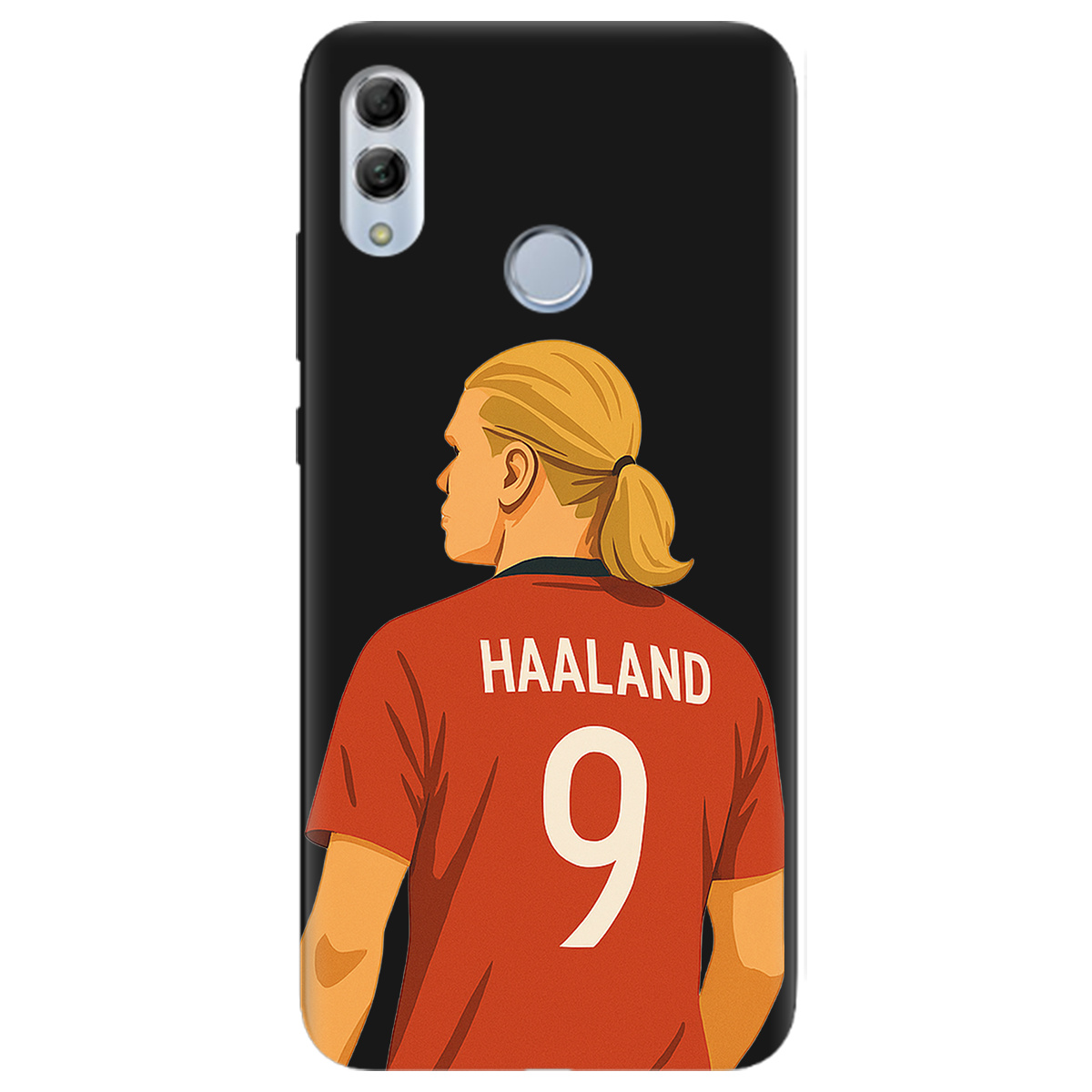 Чехол для Huawei Honor 10 Lite черный матовый soft touch Haaland - фото 1 - Чехлы для телефонов