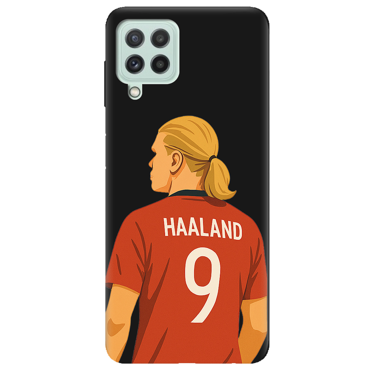 Чохол для Samsung Galaxy M32 чорний матовий soft touch Haaland - фото 1 - Чохли для телефонів