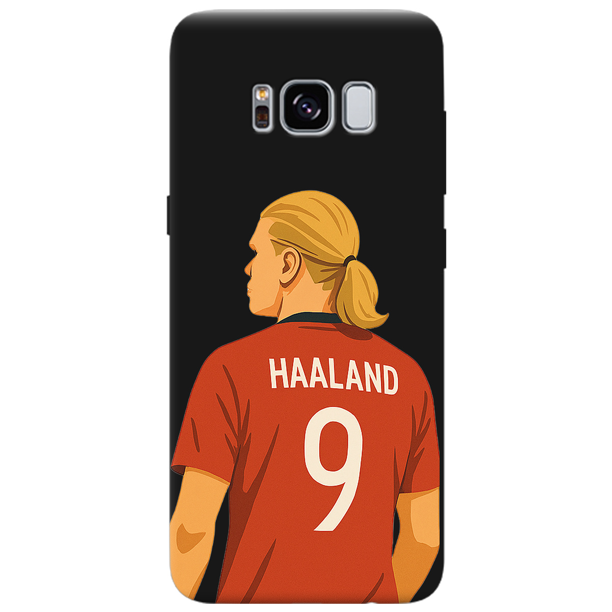 Чехол для Samsung Galaxy S8 черный матовый soft touch Haaland - фото 1 - Чехлы для телефонов