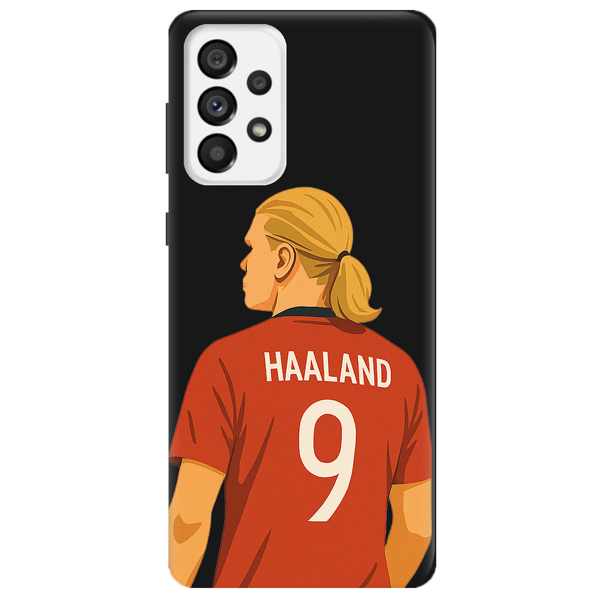 Чехол для Samsung Galaxy A73 черный матовый soft touch Haaland - фото 1 Чехол для Samsung Galaxy A73 черный матовый soft touch Haaland - фото 1 - Чехлы для телефонов