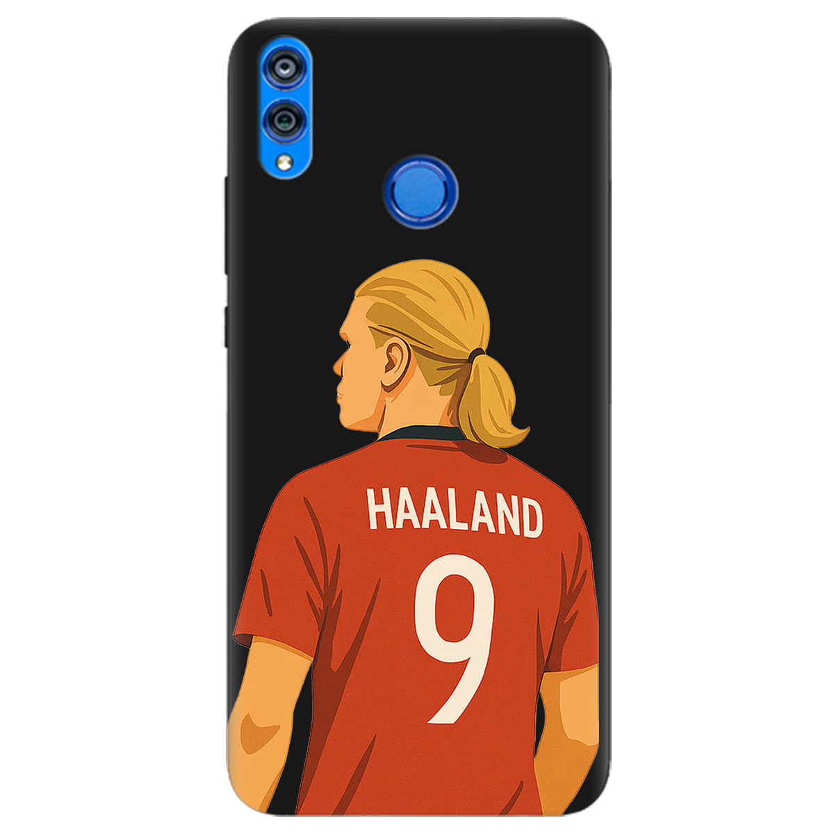 Чохол для Huawei Honor 8x чорний матовий soft touch Haaland - фото 1 - Чохли для телефонів