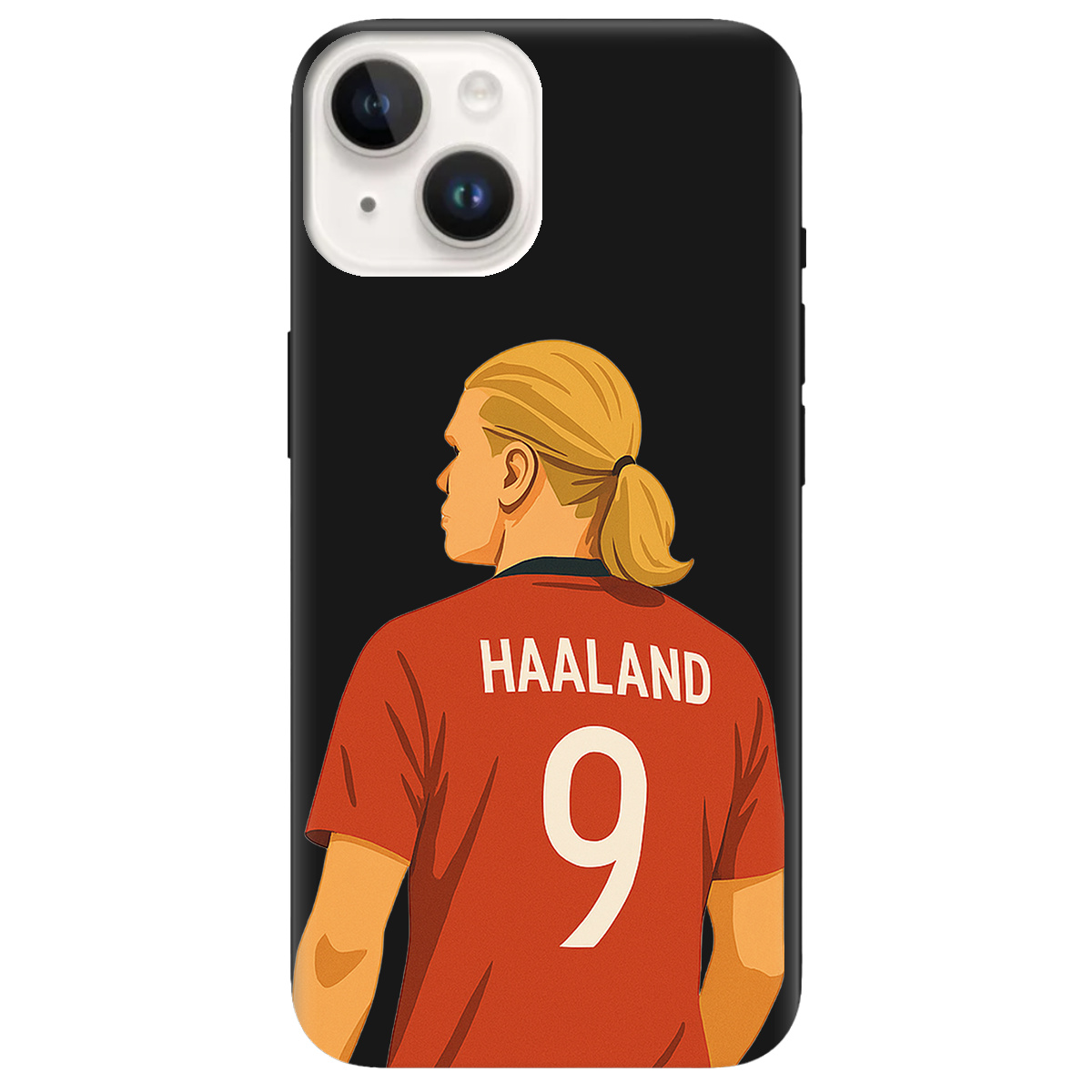 Чохол для Apple iPhone 14 чорний матовий soft touch Haaland - фото 1 Чохол для Apple iPhone 14 чорний матовий soft touch Haaland - фото 1 - Чохли для телефонів