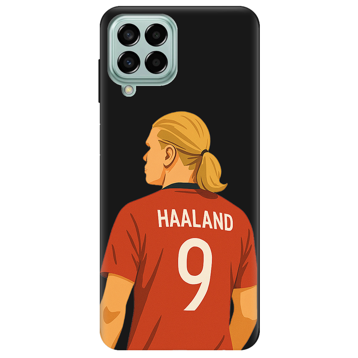 Чохол для Samsung Galaxy M33 5G чорний матовий soft touch Haaland - фото 1 - Чохли для телефонів