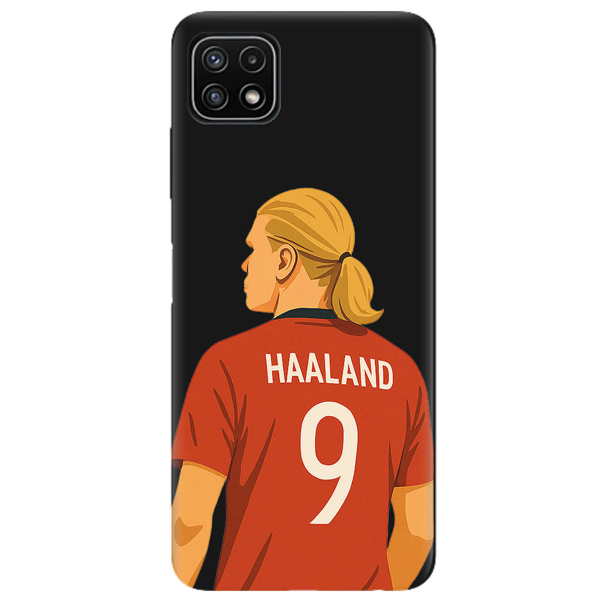 Чохол для Samsung Galaxy A22 5G чорний матовий soft touch Haaland - фото 1 - Чохли для телефонів