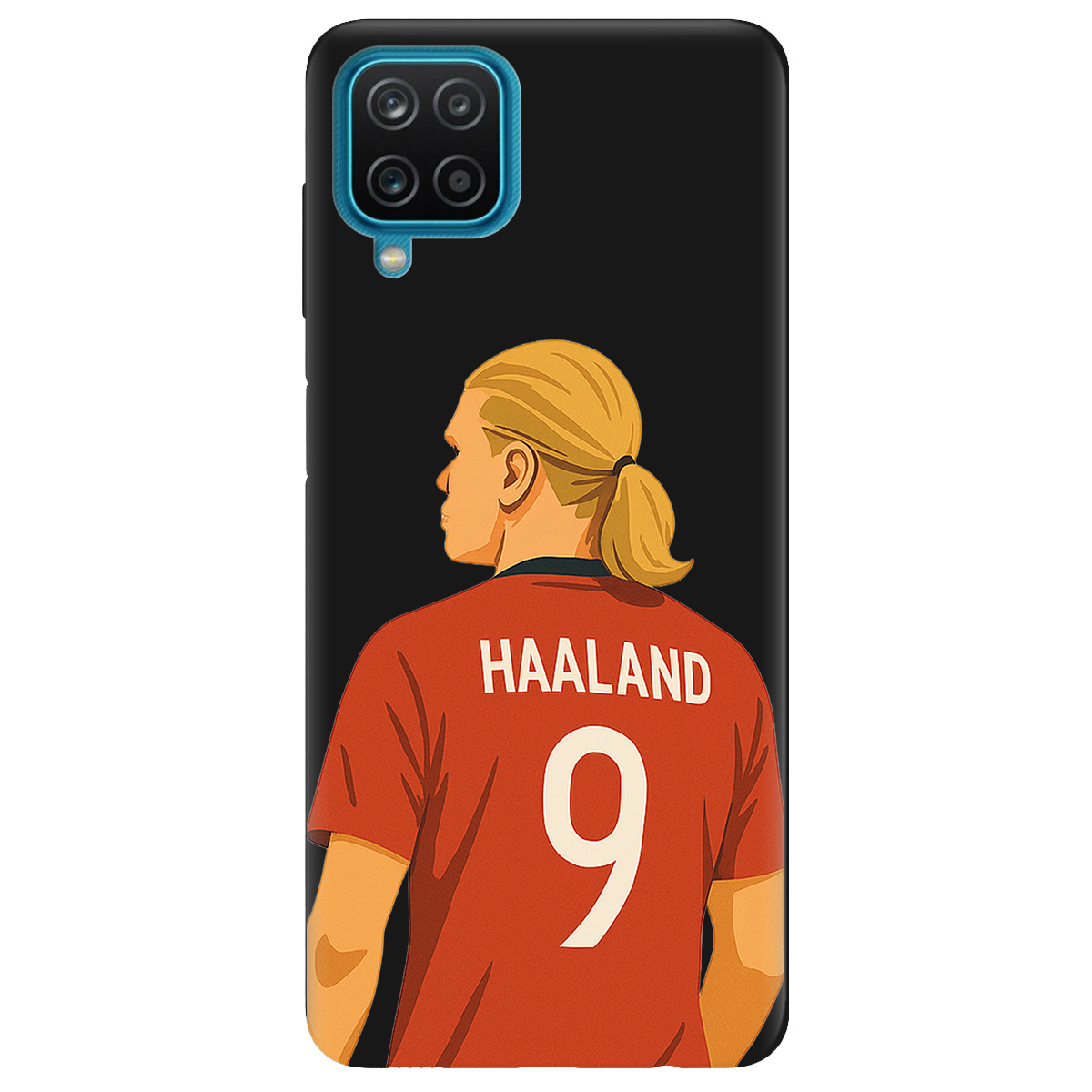 Чохол для Samsung Galaxy A12 5G чорний матовий soft touch Haaland - фото 1 Чохол для Samsung Galaxy A12 5G чорний матовий soft touch Haaland - фото 1 - Чохли для телефонів