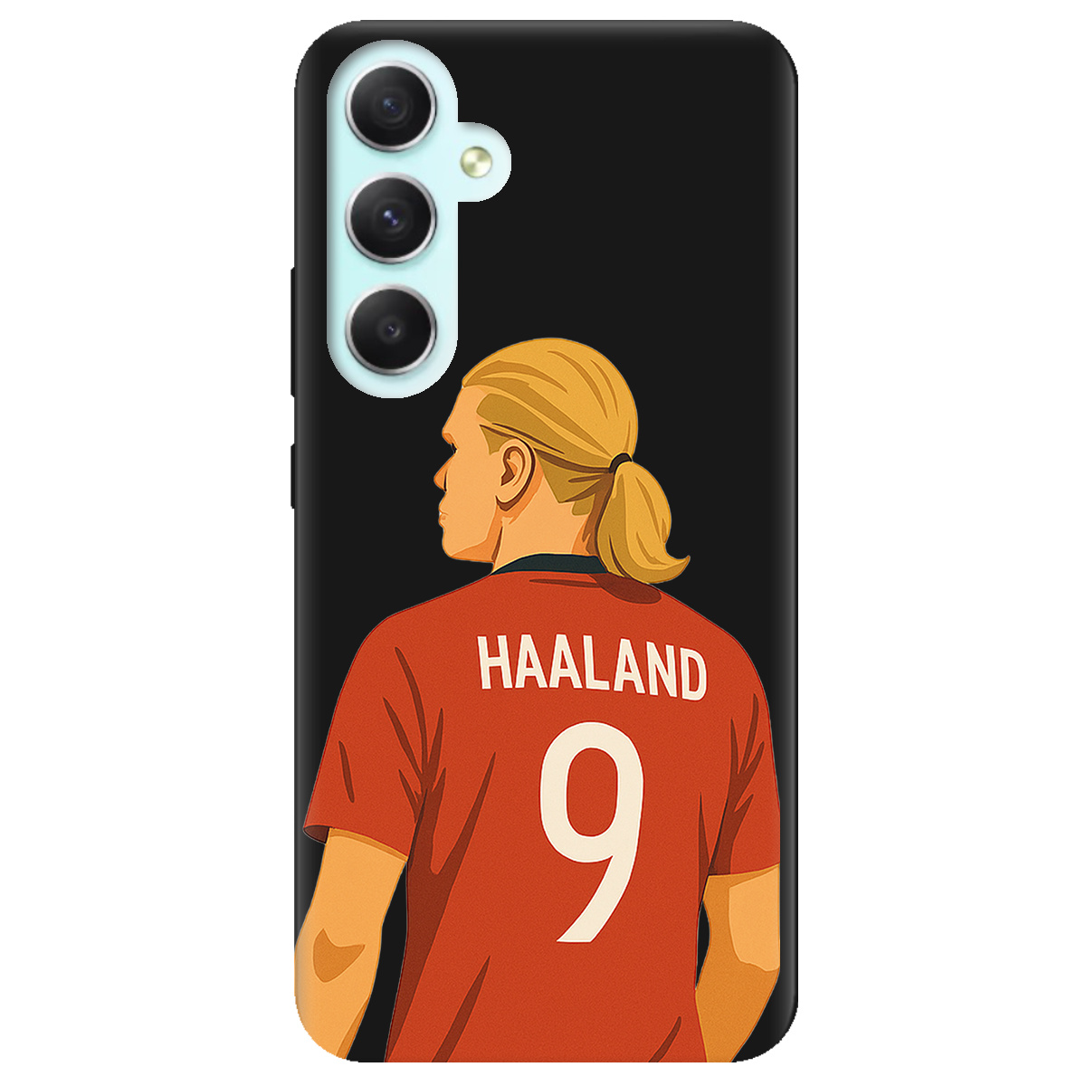 Чехол для Samsung Galaxy A34 черный матовый soft touch Haaland - фото 1 - Чехлы для телефонов