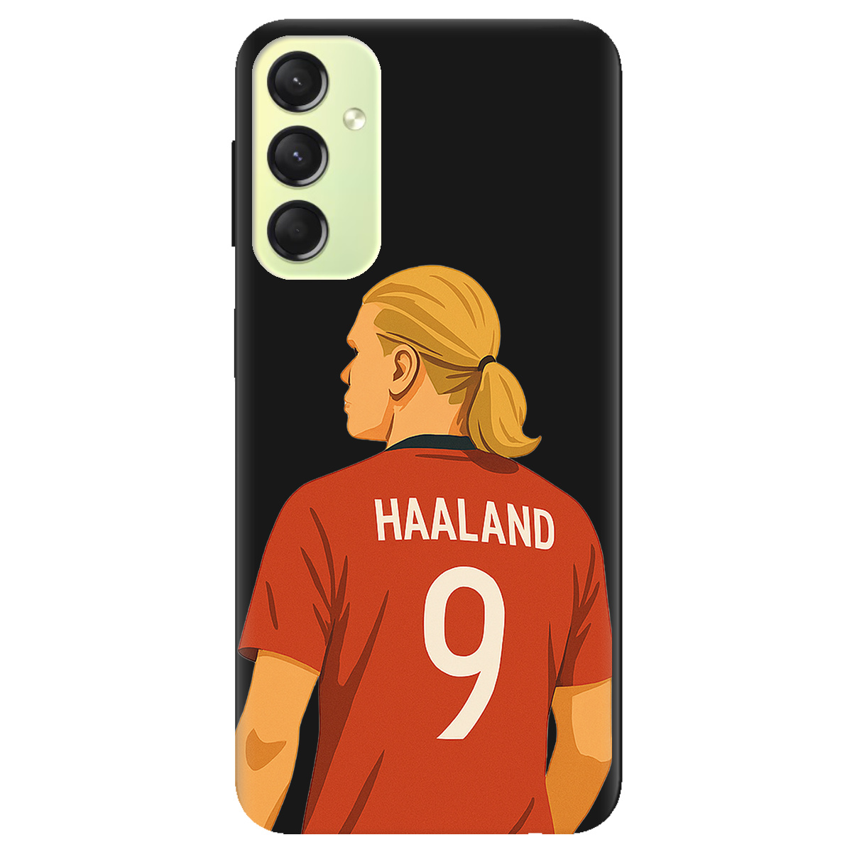 Чохол для Samsung Galaxy A24 4G чорний матовий soft touch Haaland - фото 1 Чохол для Samsung Galaxy A24 4G чорний матовий soft touch Haaland - фото 1 - Чохли для телефонів