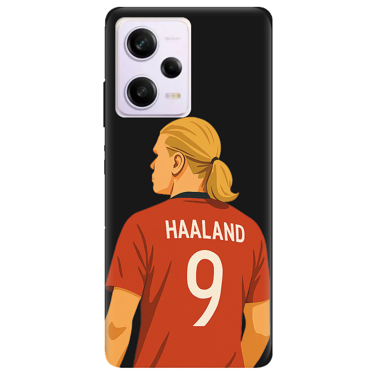 Чохол для Xiaomi Redmi Note 12 Pro 5G чорний матовий soft touch Haaland - фото 1 - Чохли для телефонів