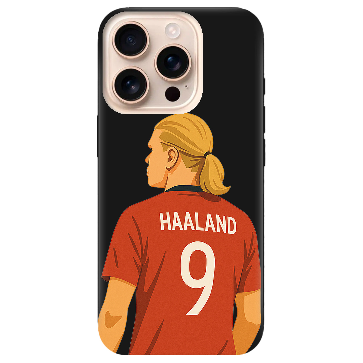 Чохол для Apple iPhone 16 Pro Max чорний матовий soft touch Haaland - фото 1 Чохол для Apple iPhone 16 Pro Max чорний матовий soft touch Haaland - фото 1 - Чохли для телефонів