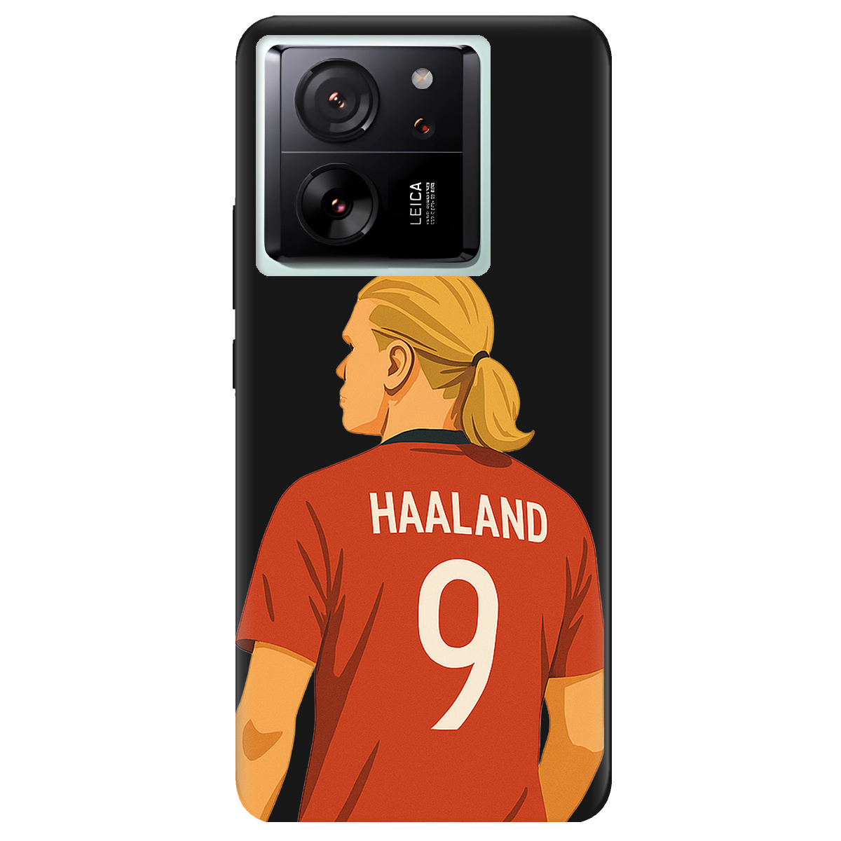 Чохол для Xiaomi 13T Pro чорний матовий soft touch Haaland - фото 1 - Чохли для телефонів