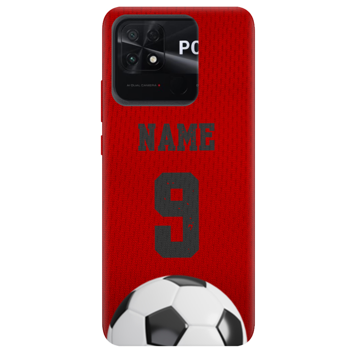 Чохол для Xiaomi Poco C40 З вашим іменем та номером - фото 1 - Чохли для телефонів