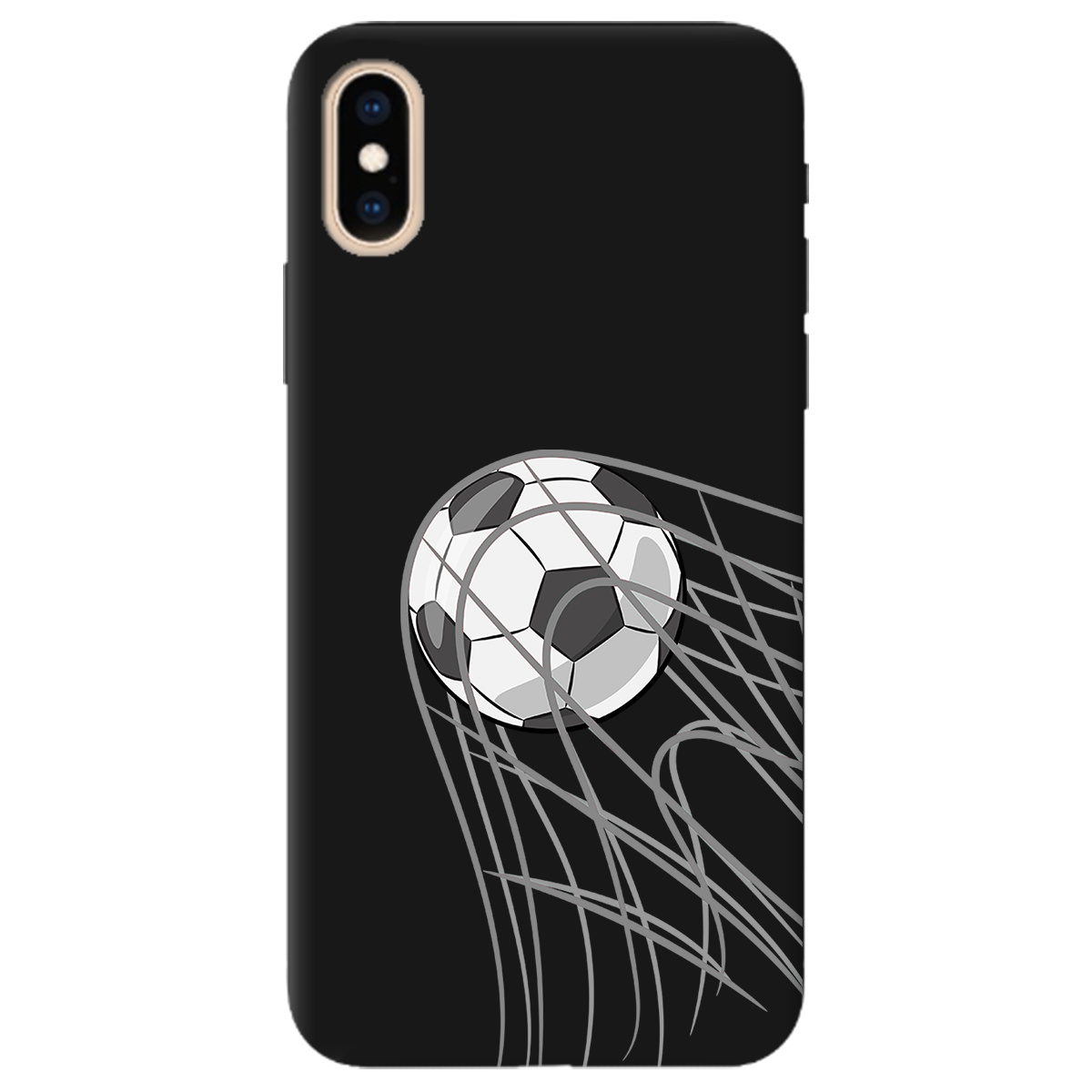 Чохол для Apple iPhone XS Max чорний матовий soft touch Удар мрії - фото 1 - Чохли для телефонів