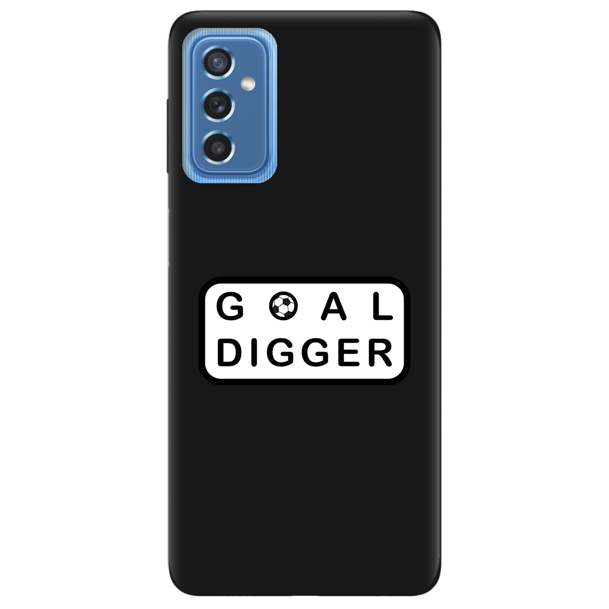 Чохол для Samsung Galaxy M52 чорний матовий soft touch Goal digger - фото 1 - Чохли для телефонів