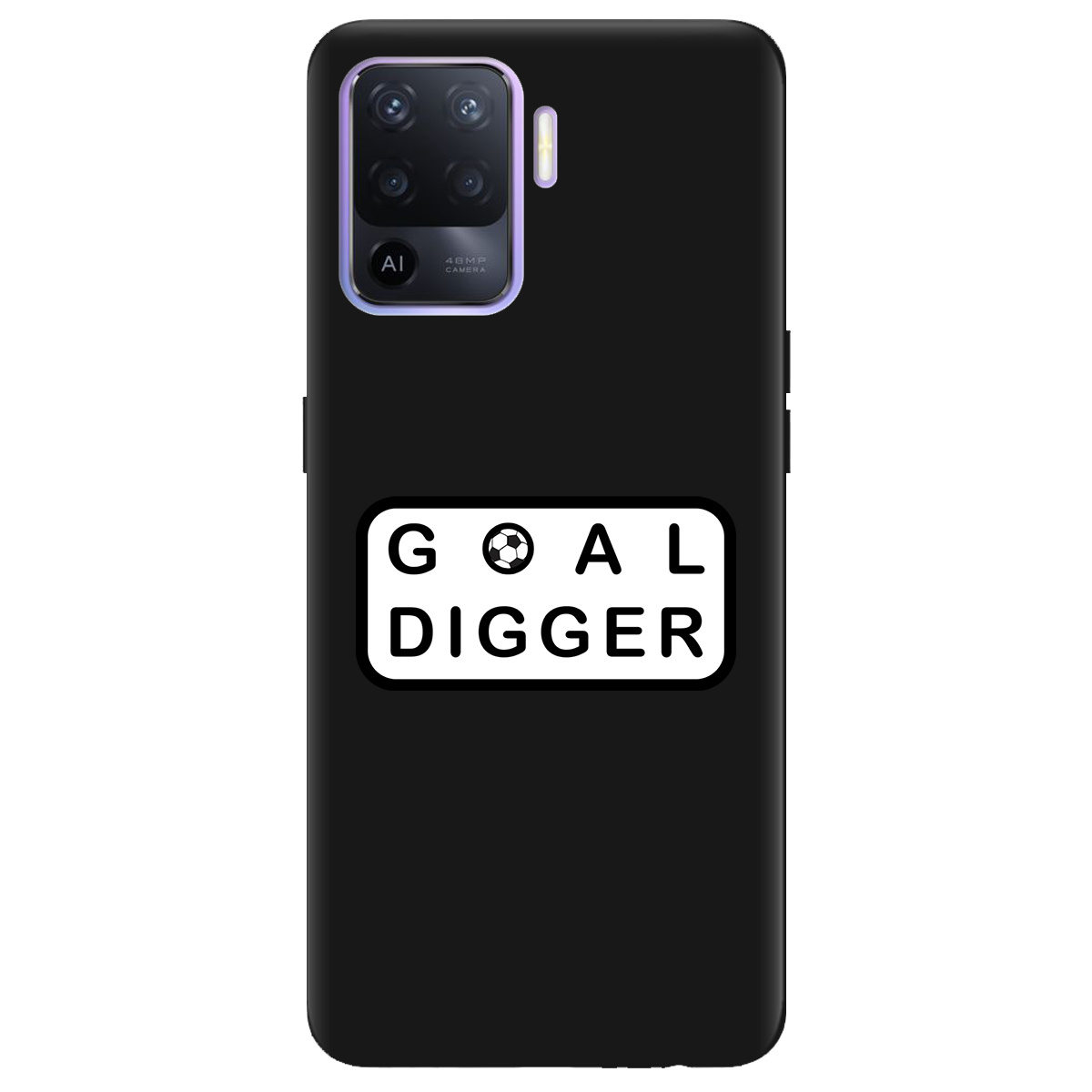 Чохол для Oppo Oppo A94 4G чорний матовий soft touch Goal digger - фото 1 - Чохли для телефонів