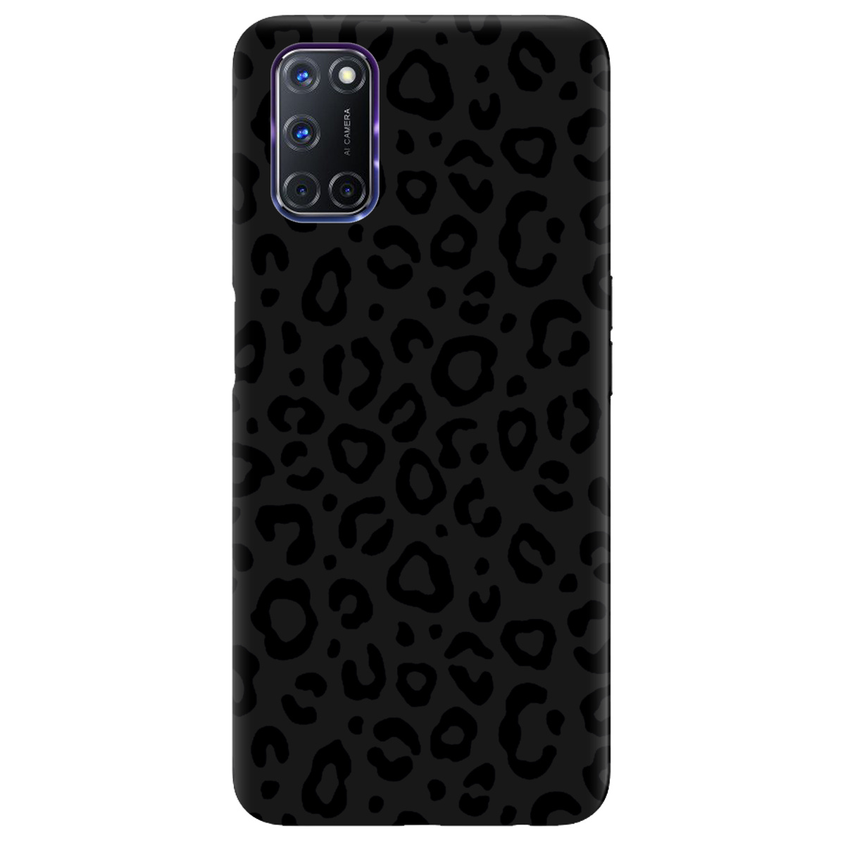 Чехол для Oppo A52/ A72/ A92 черный матовый soft touch Принт савани - фото 1 - Чехлы для телефонов