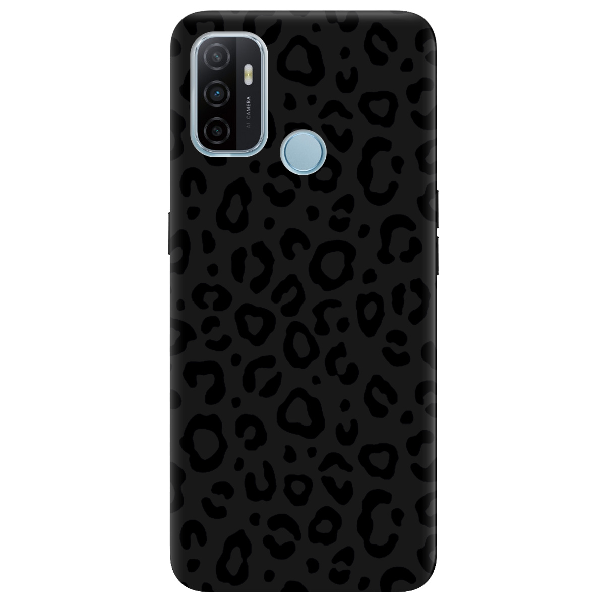 Чехол для Oppo A53/ A32/ A33 черный матовый soft touch Принт савани - фото 1 - Чехлы для телефонов