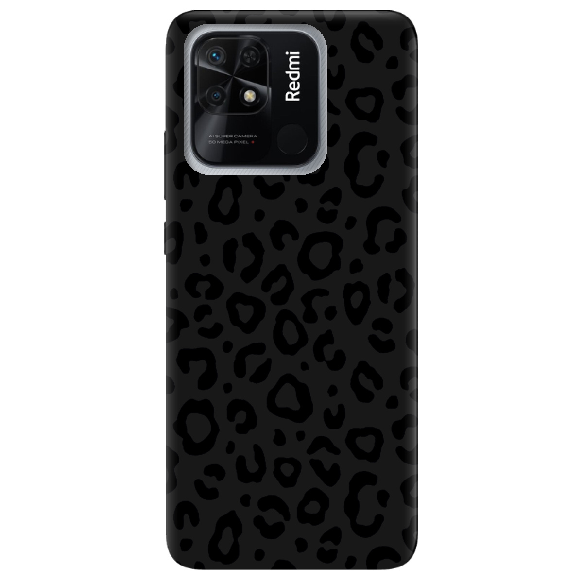 Чехол для Xiaomi Redmi 10C черный матовый soft touch Принт савани - фото 1 - Чехлы для телефонов