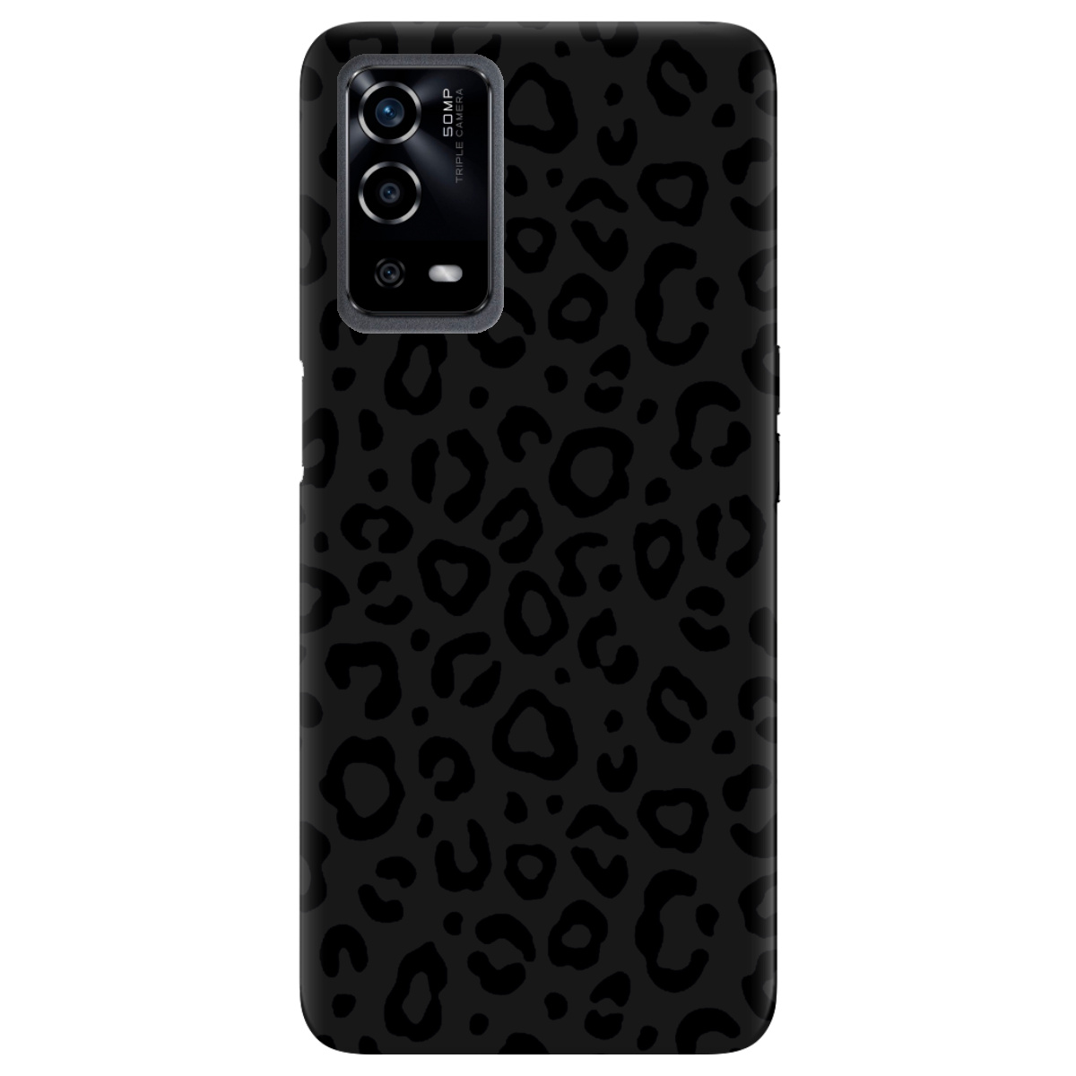 Чехол для Oppo A55 черный матовый soft touch Принт савани - фото 1 - Чехлы для телефонов