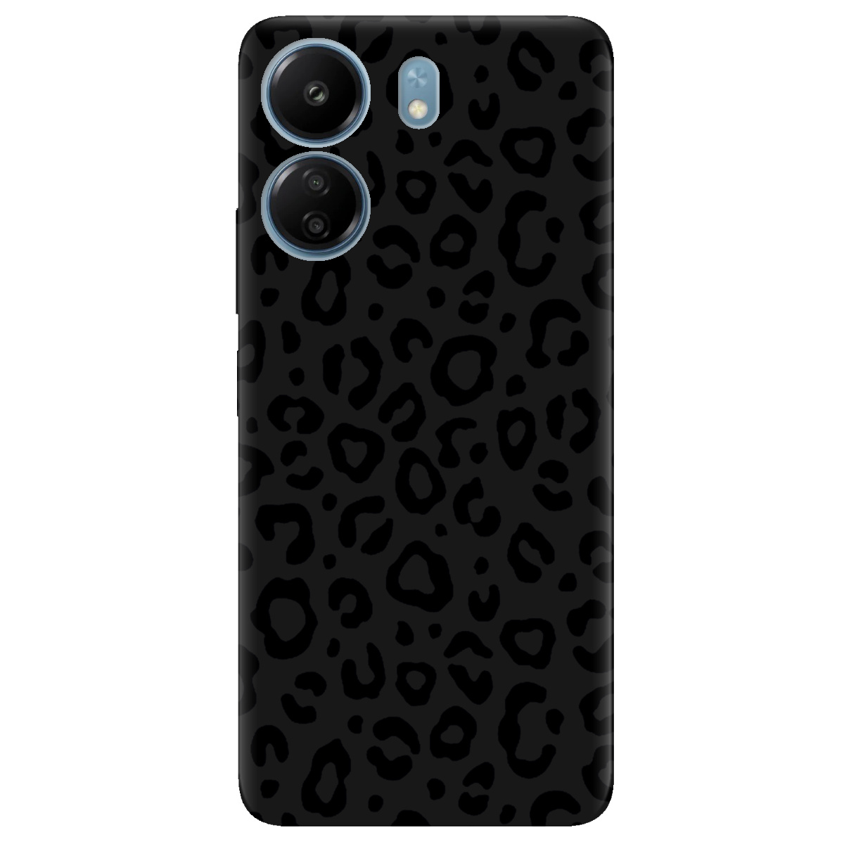 Чохол для Xiaomi Poco C65 чорний матовий soft touch Принт савани - фото 1 - Чохли для телефонів