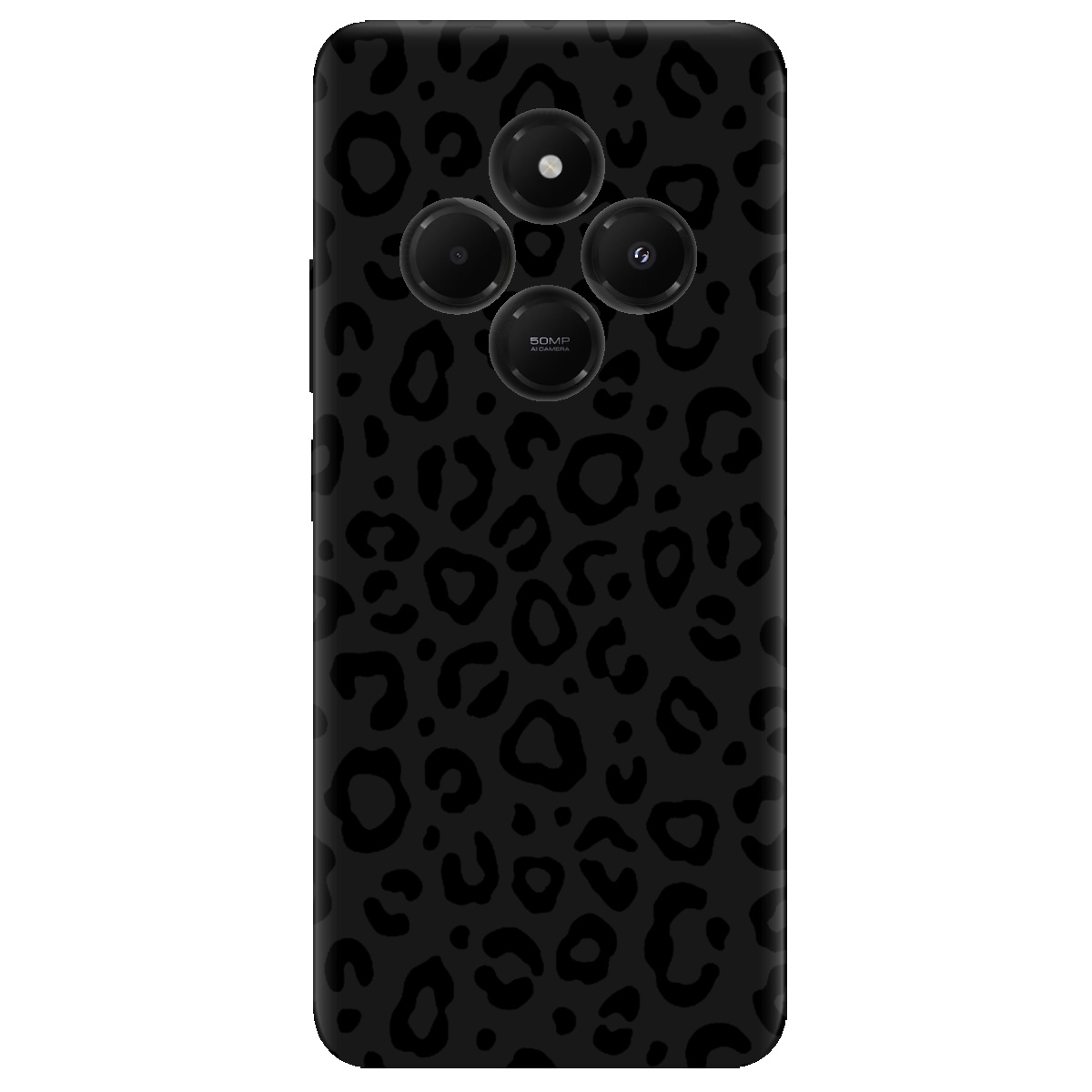 Чехол для Xiaomi Redmi 14C черный матовый soft touch Принт савани - фото 1 - Чехлы для телефонов