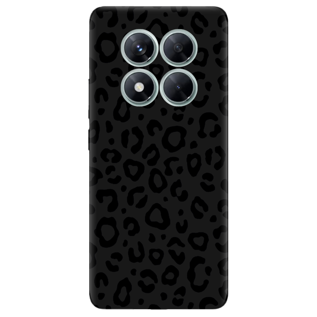 Чехол для Xiaomi Redmi Note 14 Pro 5G черный матовый soft touch Принт савани - фото 1 - Чехлы для телефонов