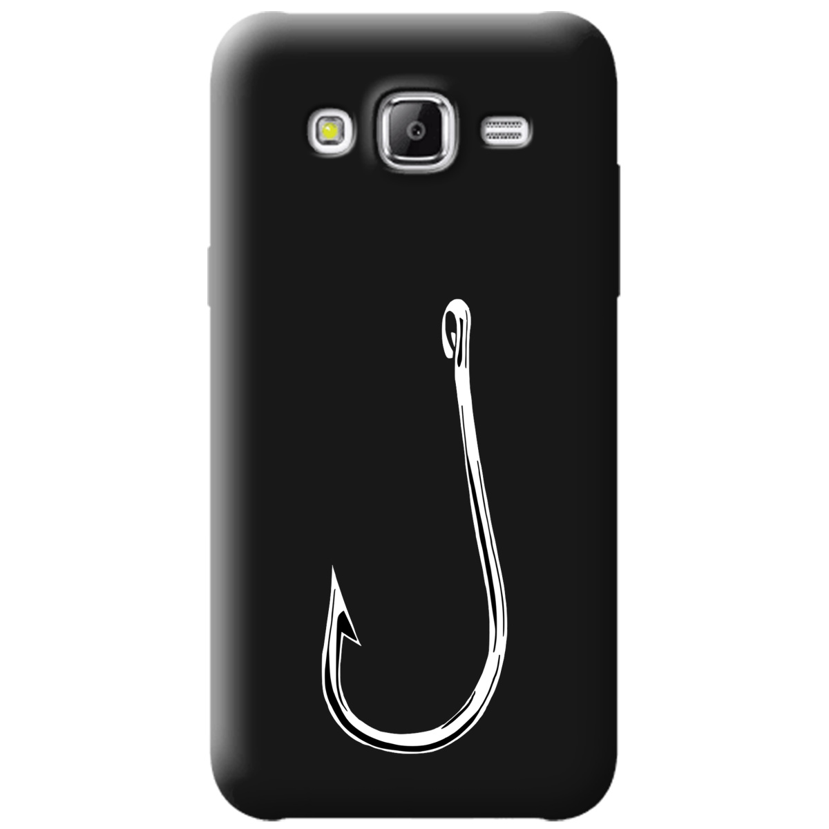 Чохол для Samsung Galaxy J5 2015 чорний матовий soft touch Щасливий гачок - фото 1 - Чохли для телефонів