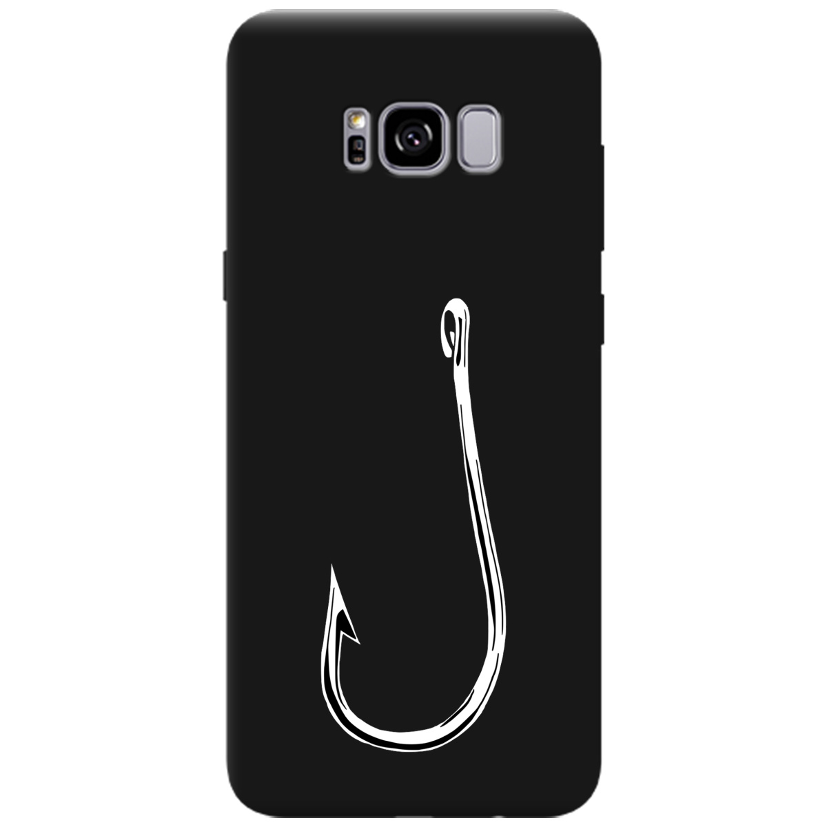 Чохол для Samsung Galaxy S8 Plus чорний матовий soft touch Щасливий гачок - фото 1 Чохол для Samsung Galaxy S8 Plus чорний матовий soft touch Щасливий гачок - фото 1 - Чохли для телефонів
