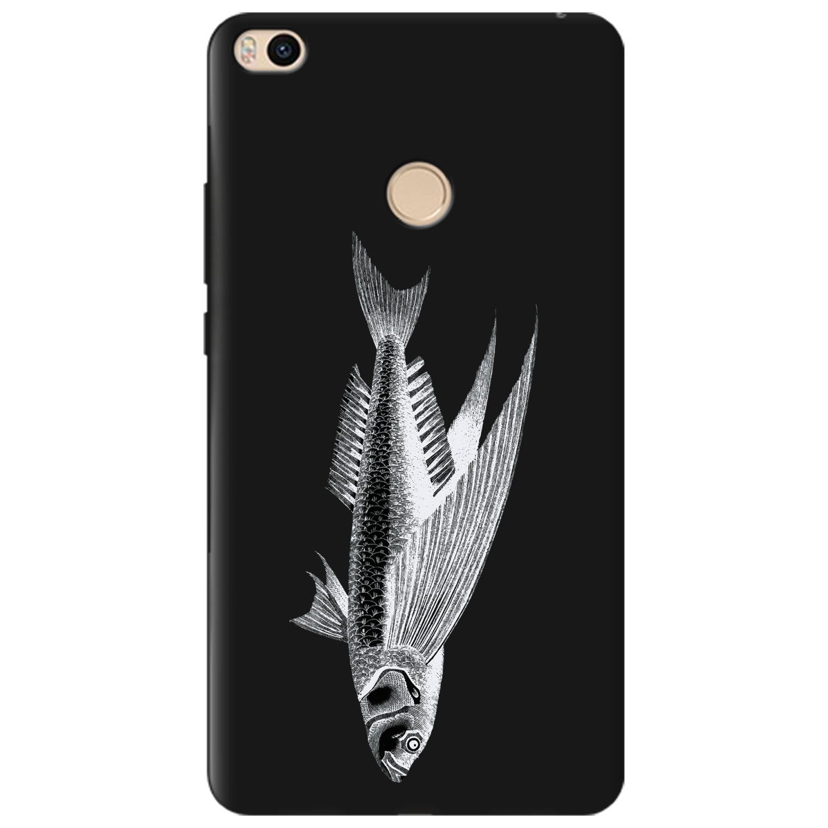 Чохол для Xiaomi Mi Max 2 чорний матовий soft touch Срібний трофей - фото 1 - Чохли для телефонів