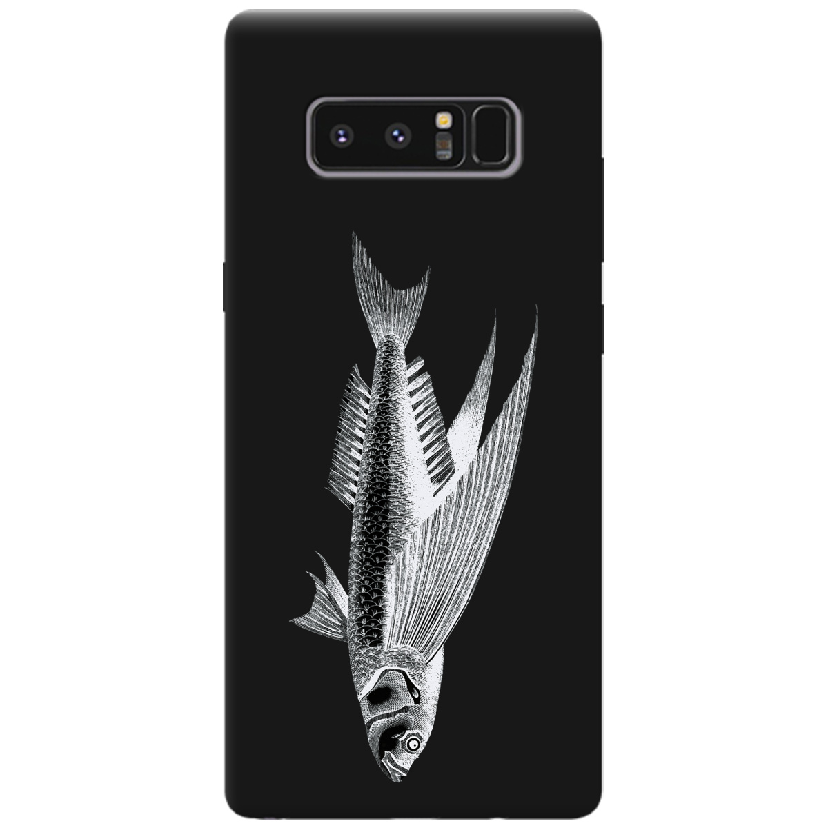 Чехол для Samsung Galaxy Note 8 черный матовый soft touch Срібний трофей - фото 1 - Чехлы для телефонов