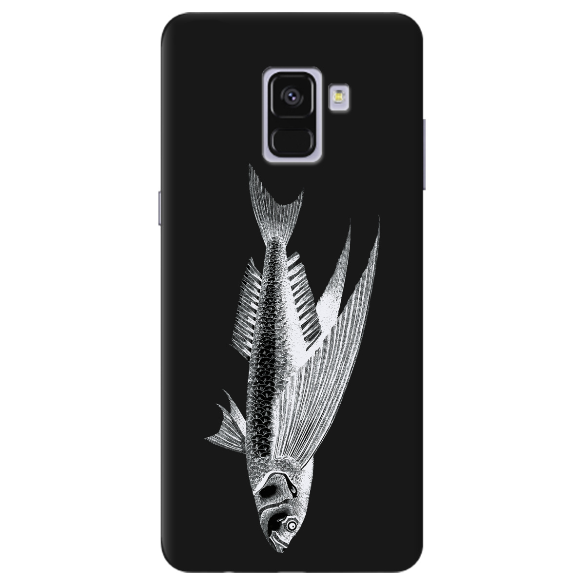 Чохол для Samsung Galaxy A8 2018 чорний матовий soft touch Срібний трофей - фото 1 Чохол для Samsung Galaxy A8 2018 чорний матовий soft touch Срібний трофей - фото 1 - Чохли для телефонів
