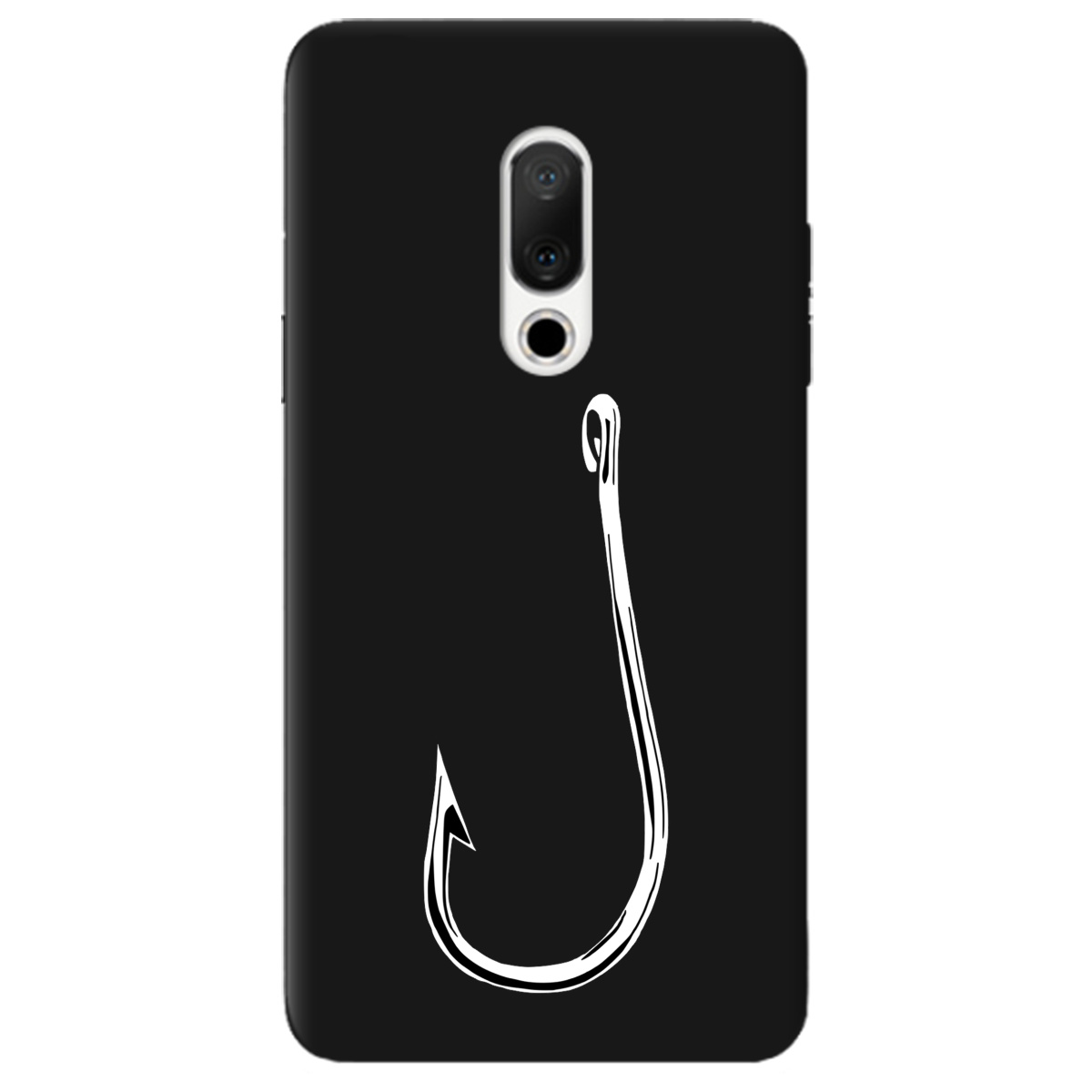 Чохол для Meizu 15 чорний матовий soft touch Щасливий гачок - фото 1 - Чохли для телефонів