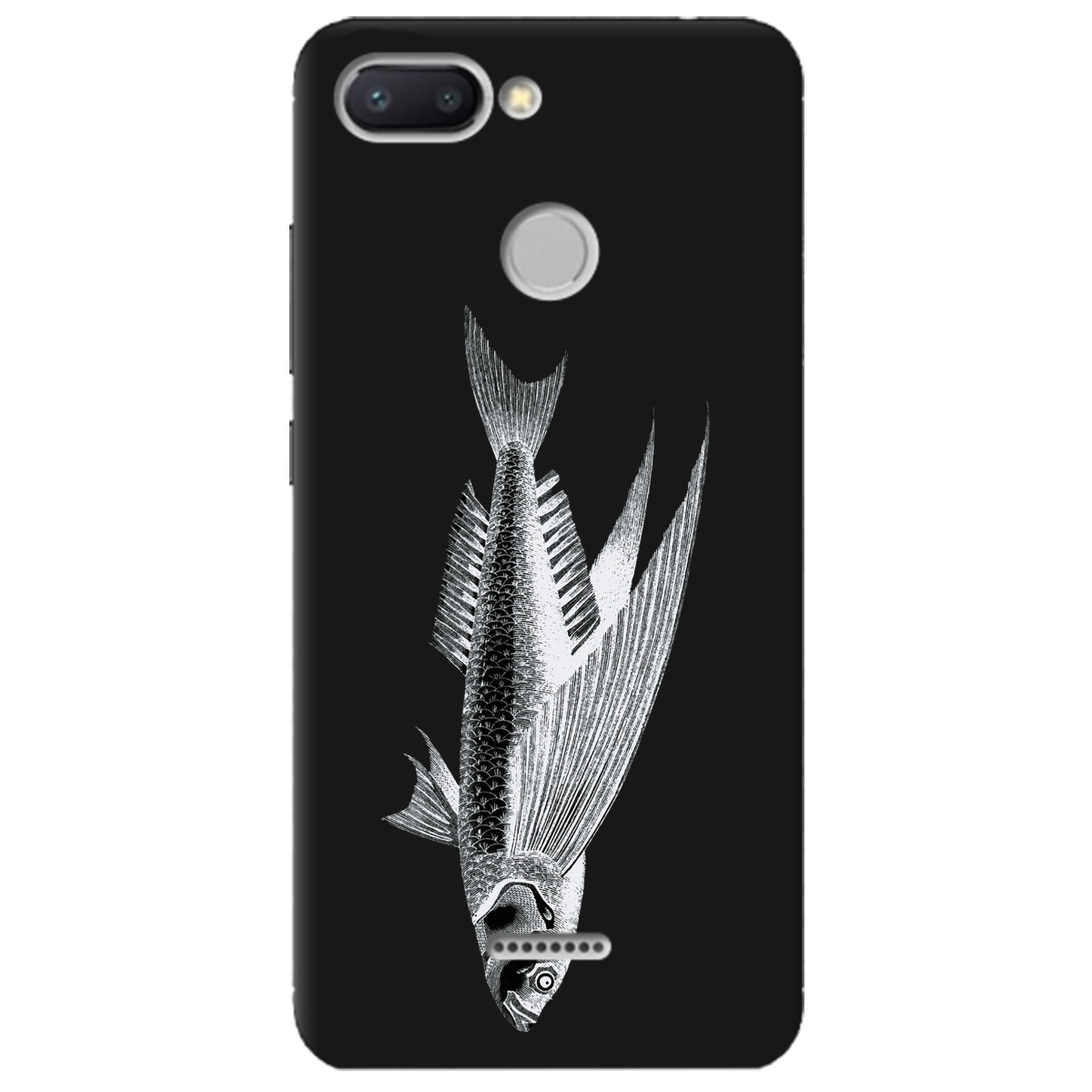 Чехол для Xiaomi Redmi 6 черный матовый soft touch Срібний трофей - фото 1 - Чехлы для телефонов