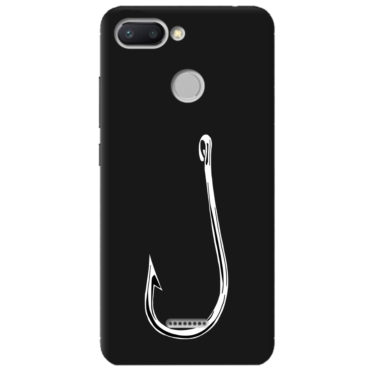 Чехол для Xiaomi Redmi 6 черный матовый soft touch Щасливий гачок - фото 1 - Чехлы для телефонов